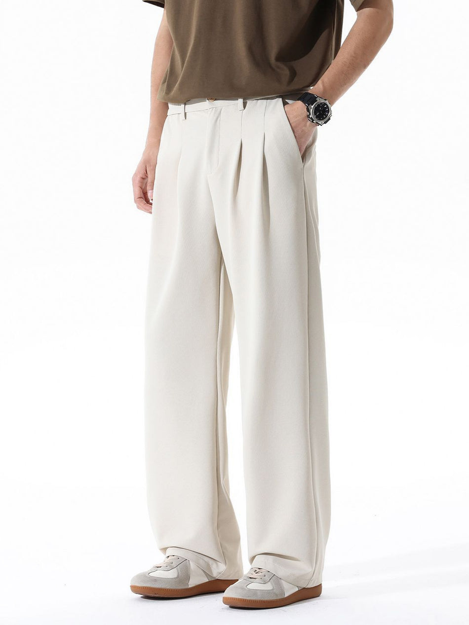 Shanggu Men's Japanese Style Loose Draped Wide-Leg Pants