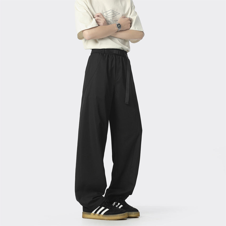 Shanggu Men's Ice Silk Quick-Dry Loose Scimitar Casual Pants