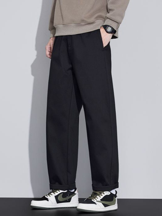 Shanggu Men's Business Casual Loose Straight-Leg Long Pants
