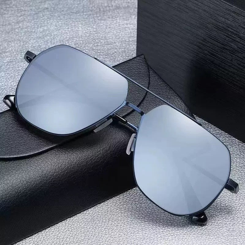 8537 Polygonal Oval Polarized Sunglasses with UV Protection