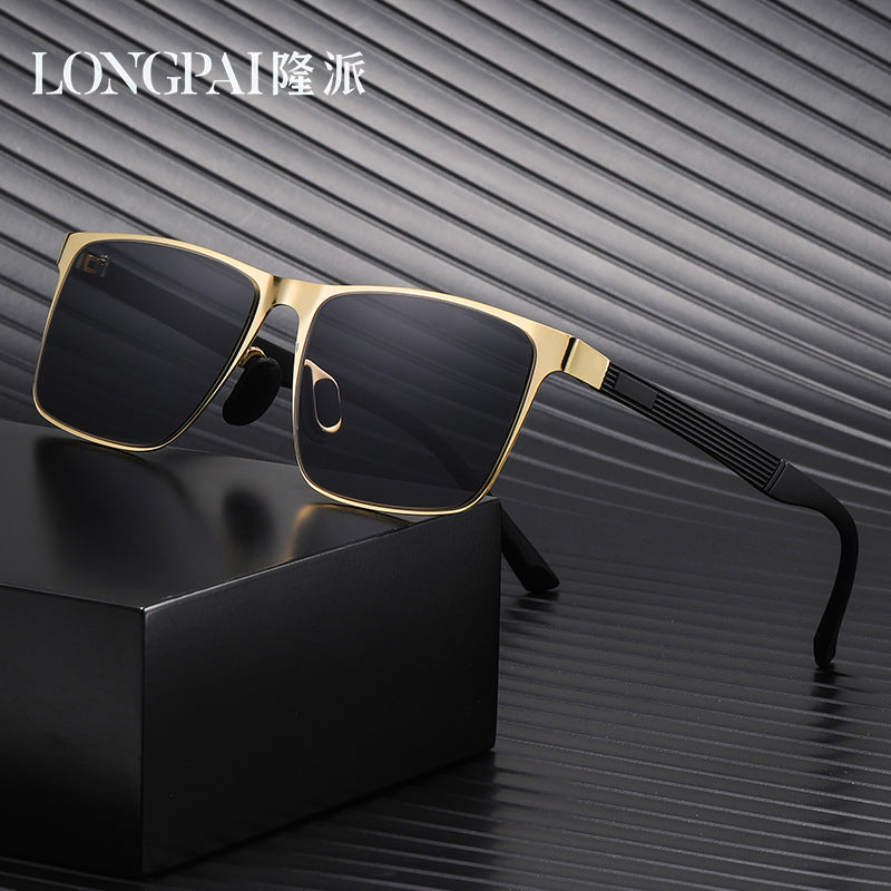 Title: Men's Ultra-Light Frameless Photochromic Polarized Sunglasses