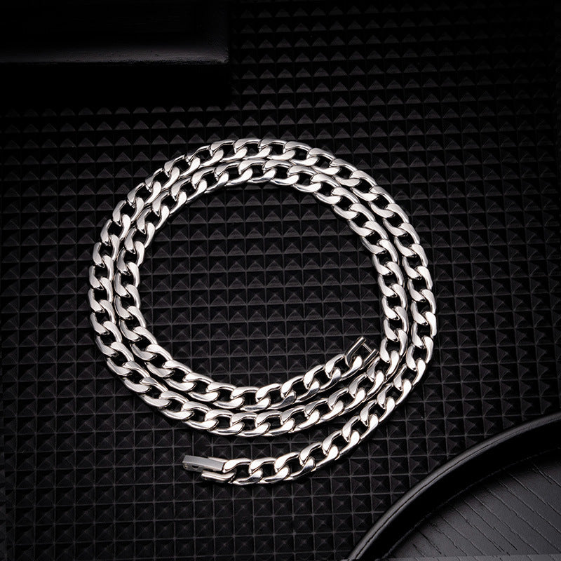 Unisex Cuban Link Necklace with Seiko Buckle Design