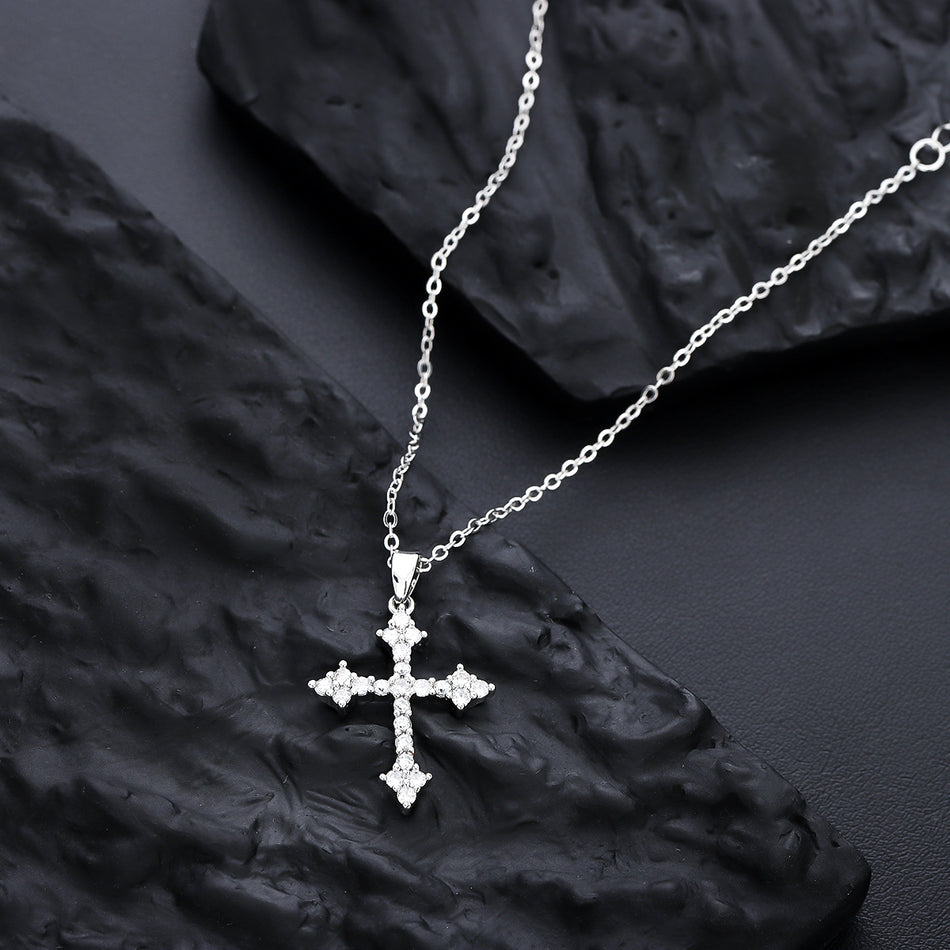 Unisex Star Cross Pendant Necklace with Personality Design