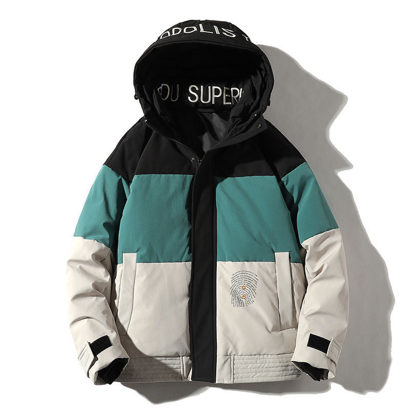 Men’s Hooded Down Jacket – Short Winter Warm Jacket