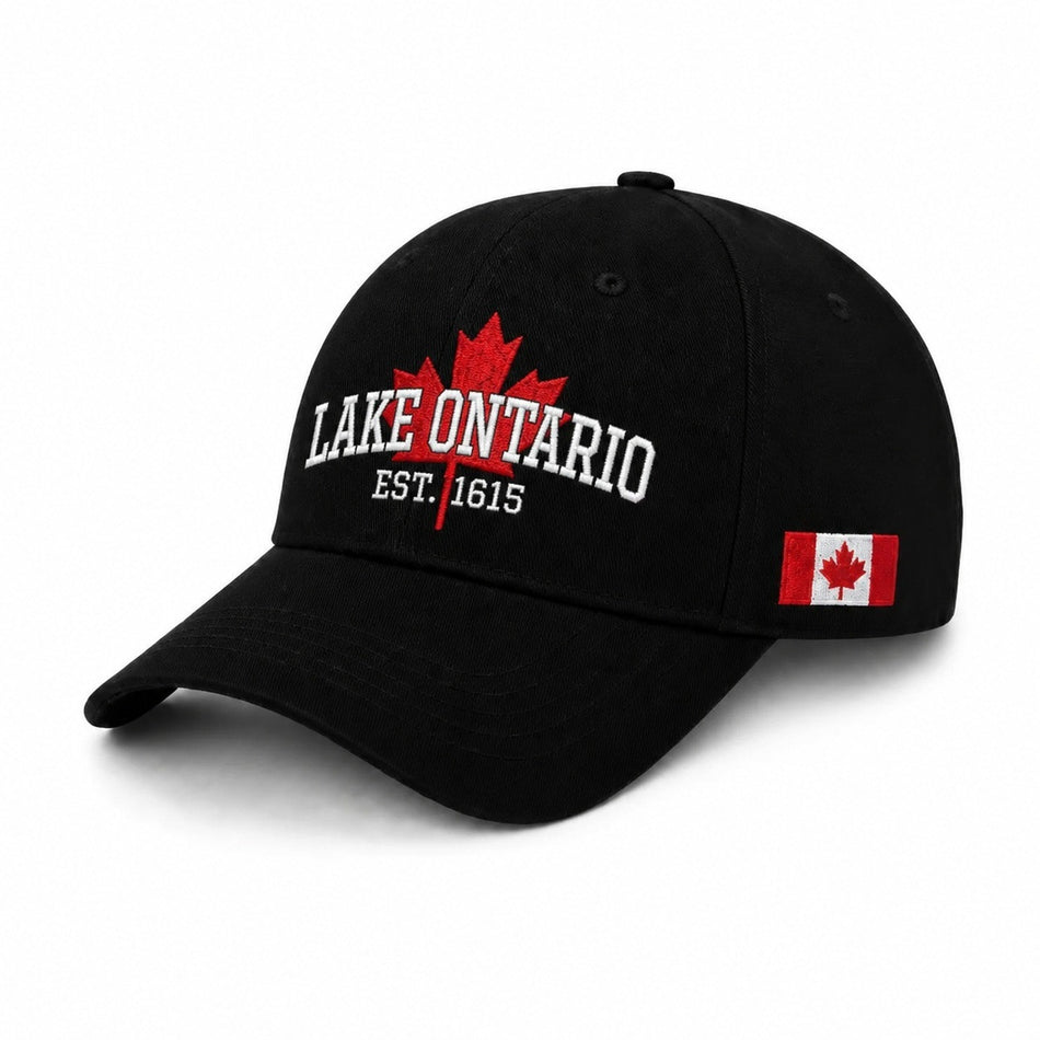 Retro Pure Cotton Maple Leaf Embroidered Baseball Cap Unisex