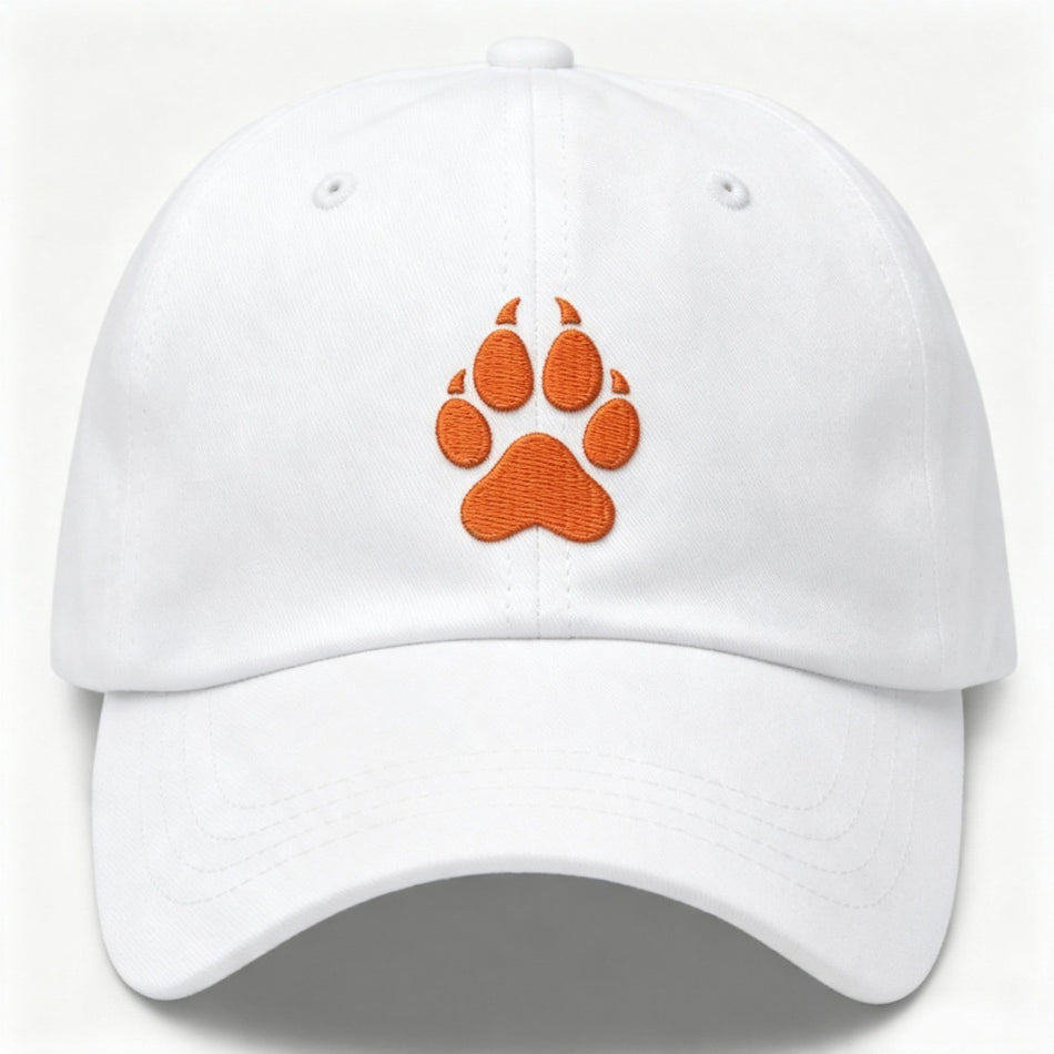 Cotton Beast Paw Print Embroidered Baseball Cap Couple Style