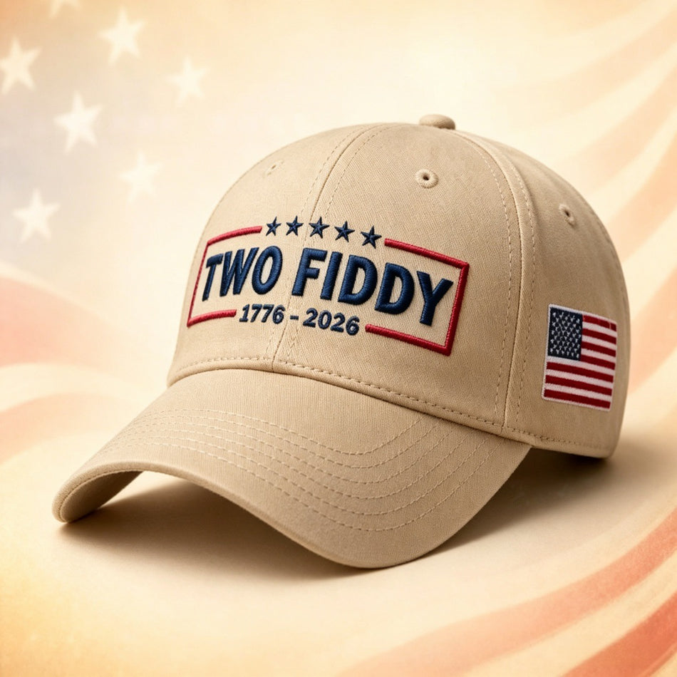 European American Embroidered Text Baseball Cap with Flag