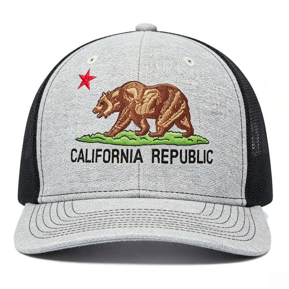 Vintage Bear Embroidered Soft-Top Duckbill Baseball Cap