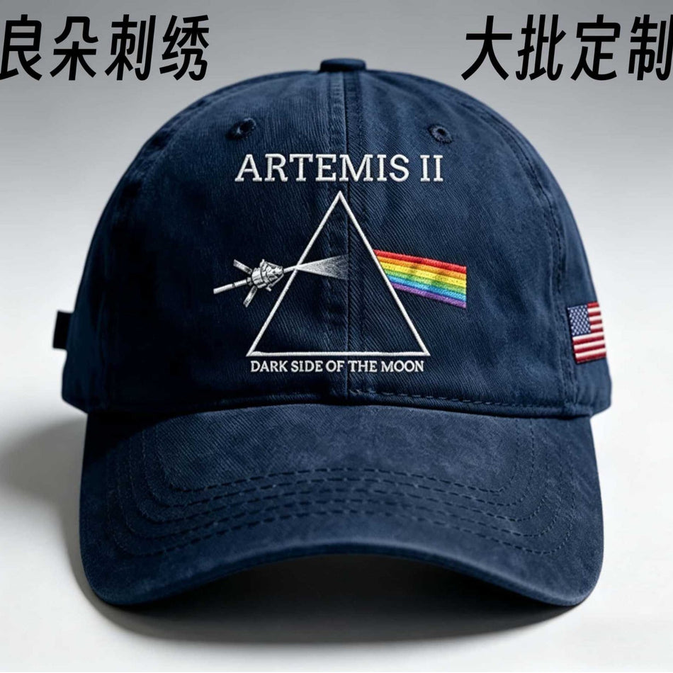 American Style Washed Distressed Printed Duckbill Cap