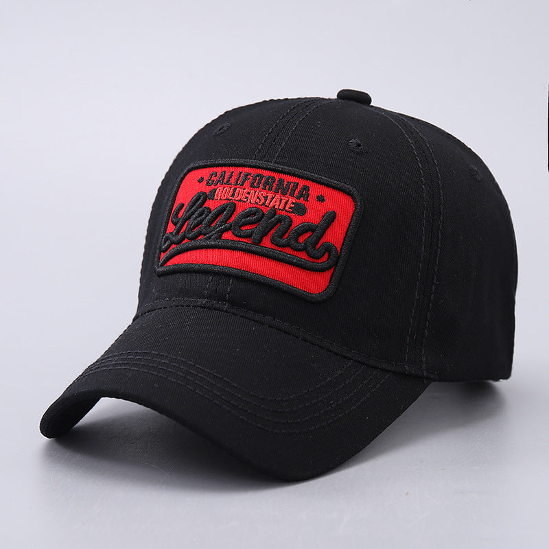 Cotton LEGEND 3D Letter Embroidered Washed Baseball Cap