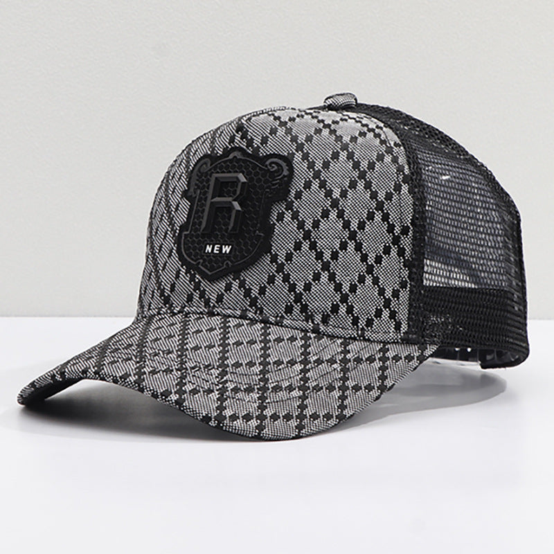 European American Mesh 3D Label Curved Brim Baseball Cap