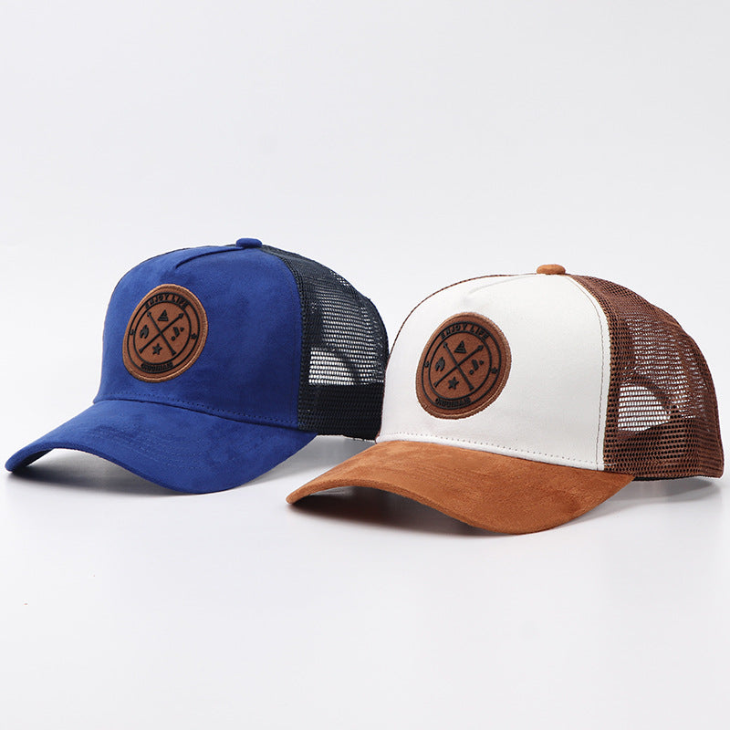 Camouflage Patch Mesh Duck Cap Breathable Sun Protection Hat