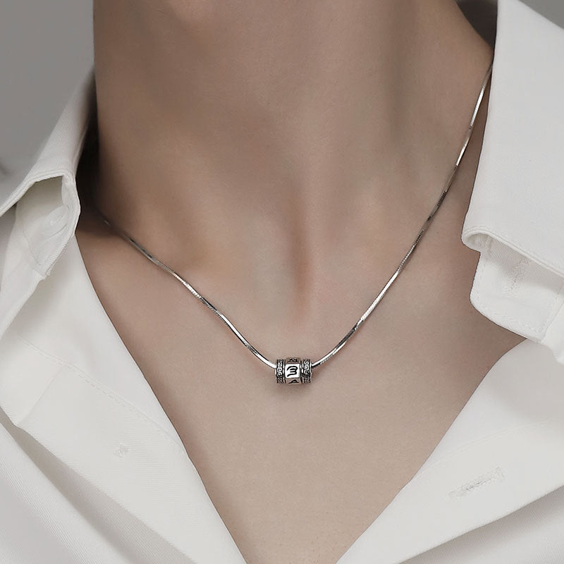 Six-Character Truth Necklace Titanium Steel Snake Bone Chain