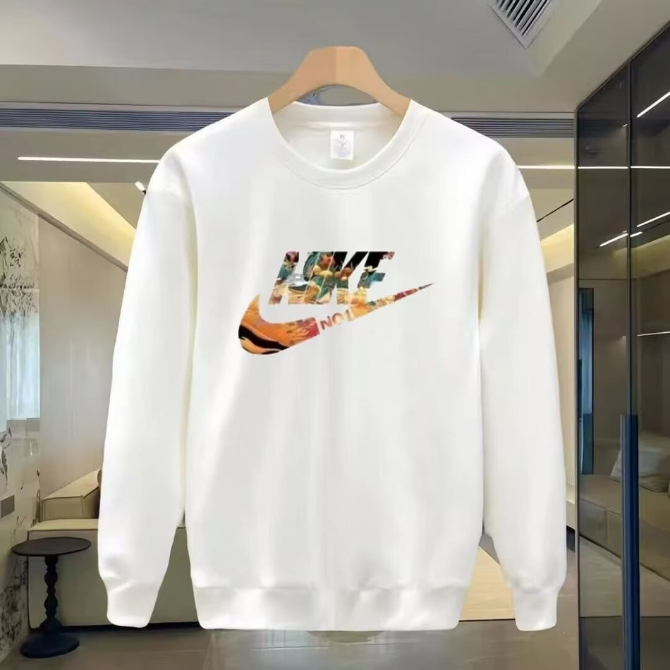 Unisex Loose Chinese Cotton Long-Sleeve Couple Sweatshirt