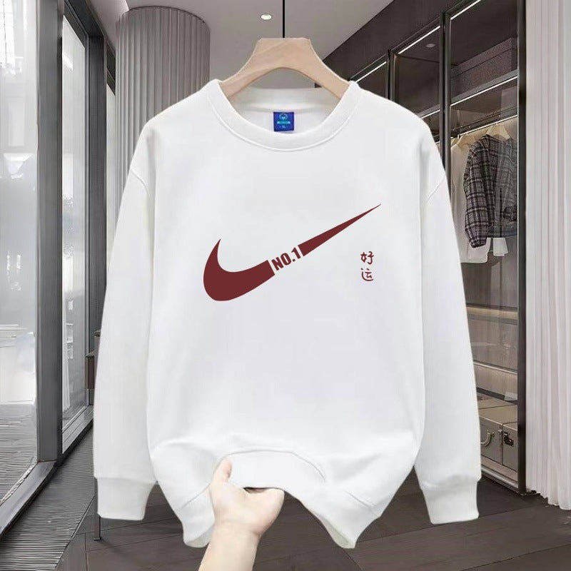 Unisex American Style Cotton Loose Fit Long Sleeve Sweatshirt