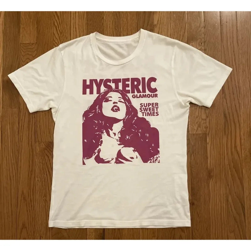 Unisex Pure Cotton 90s Retro Charcoal Printed Hip-Hop T-Shirt