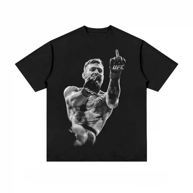 Unisex Cotton Classic UFC Star Printed Short-Sleeve T-Shirt