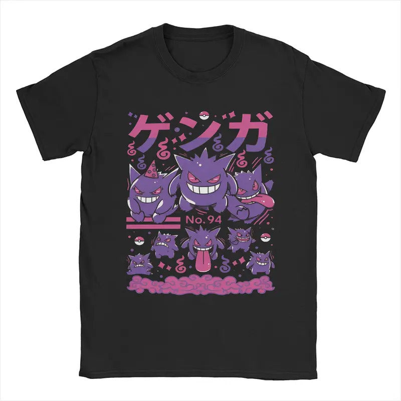 European Size Pure Cotton Gengar Pokémon Short-Sleeve T-Shirt