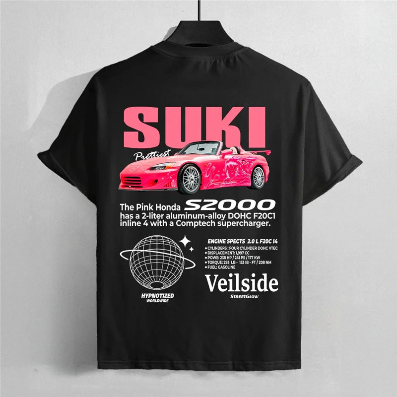 European High-End Car Culture Luxury Brand Graphic T-Shirt