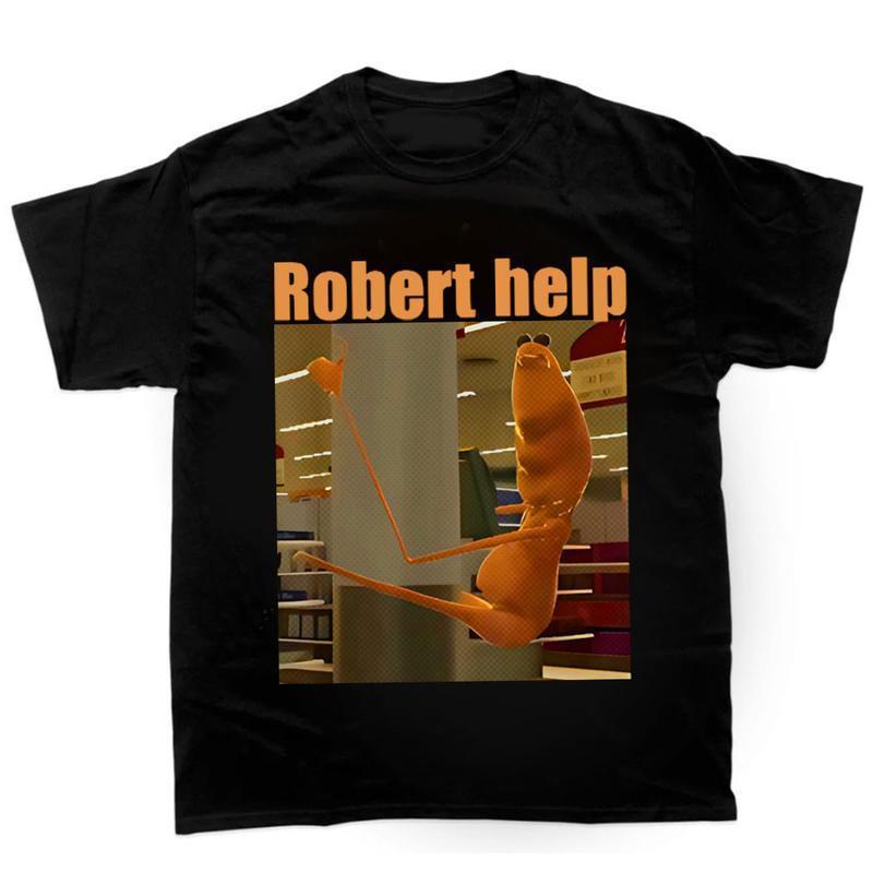 European Size Cotton Marcus the Worm Robertt Meme T-Shirt