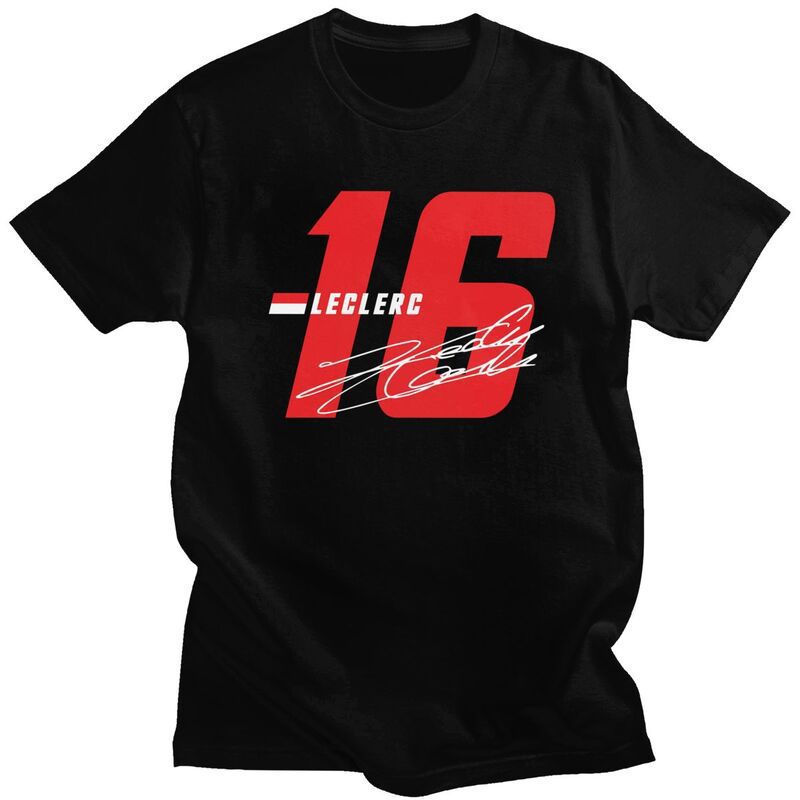 European Size Cotton Charles Leclerc Signature No. 16 T-Shirt