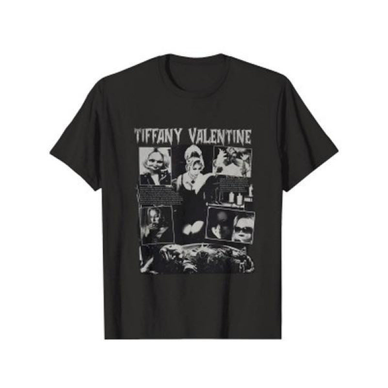 European Size Pure Cotton Tiffany Valentine Horror T-Shirt