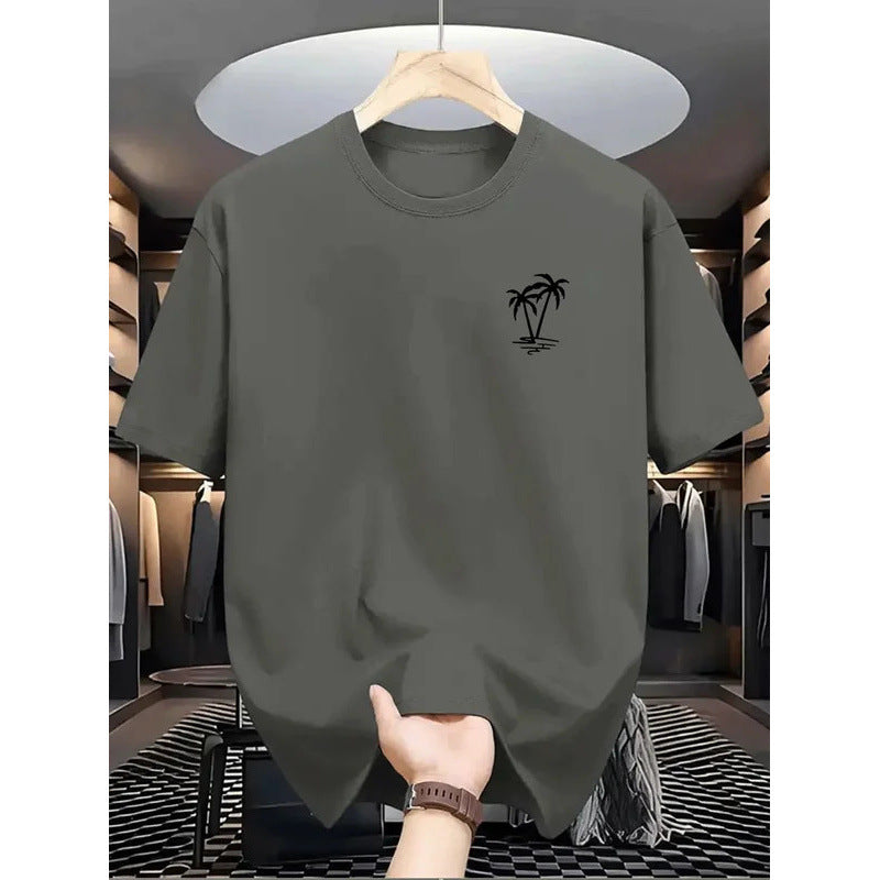 European Size Pure Cotton Youth Printed Short-Sleeve T-Shirt