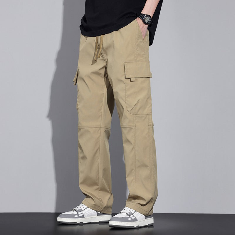 Wholesale Men's Loose Straight Multi-Pocket Cargo Pants