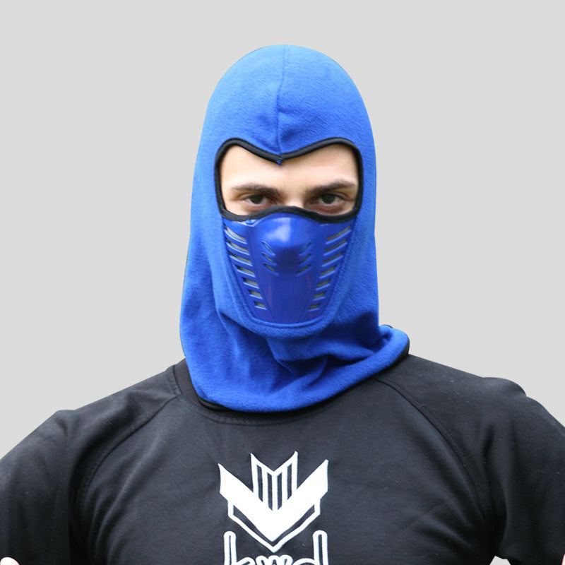 Winter Leather Riding Mask Warm Motorcycle Hood