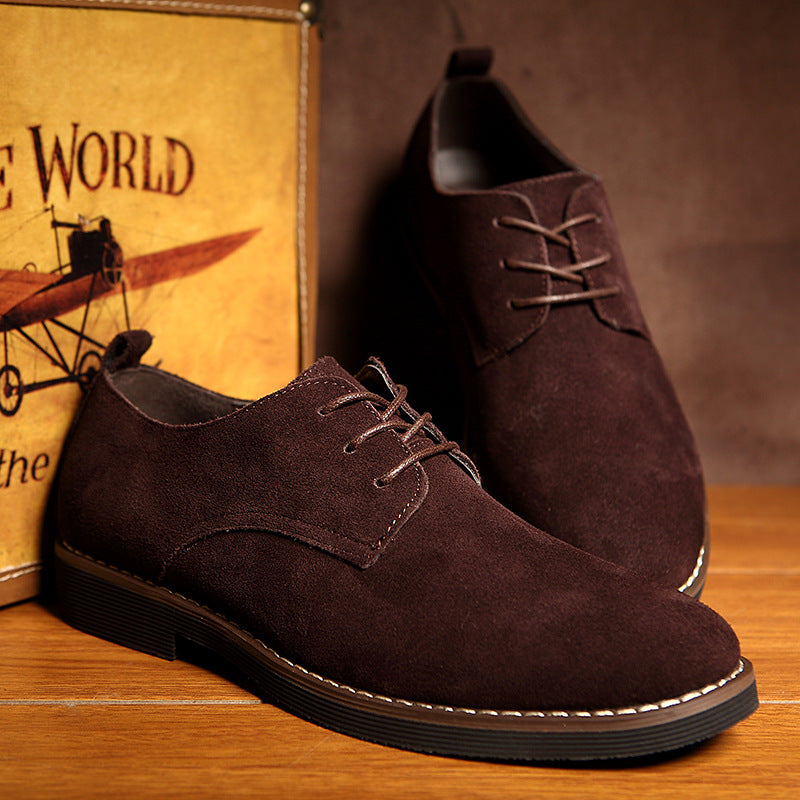 Men’s British Style Leather Shoes Suede Business Casual