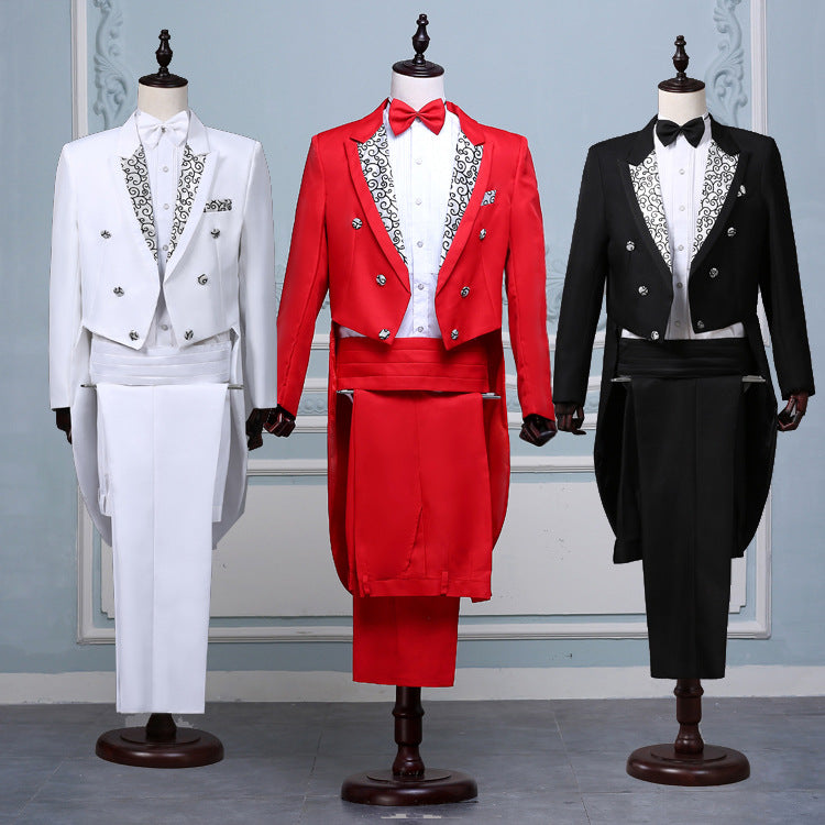 Men’s Tuxedo Stage Performance Suit Singer Magician Outfit