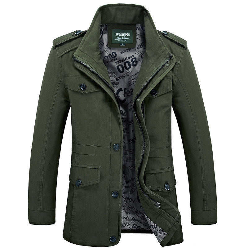 Korean Loose Long Business Windbreaker