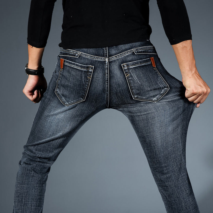 Men’s Loose Straight Elastic Jeans – Xintang Spring Summer
