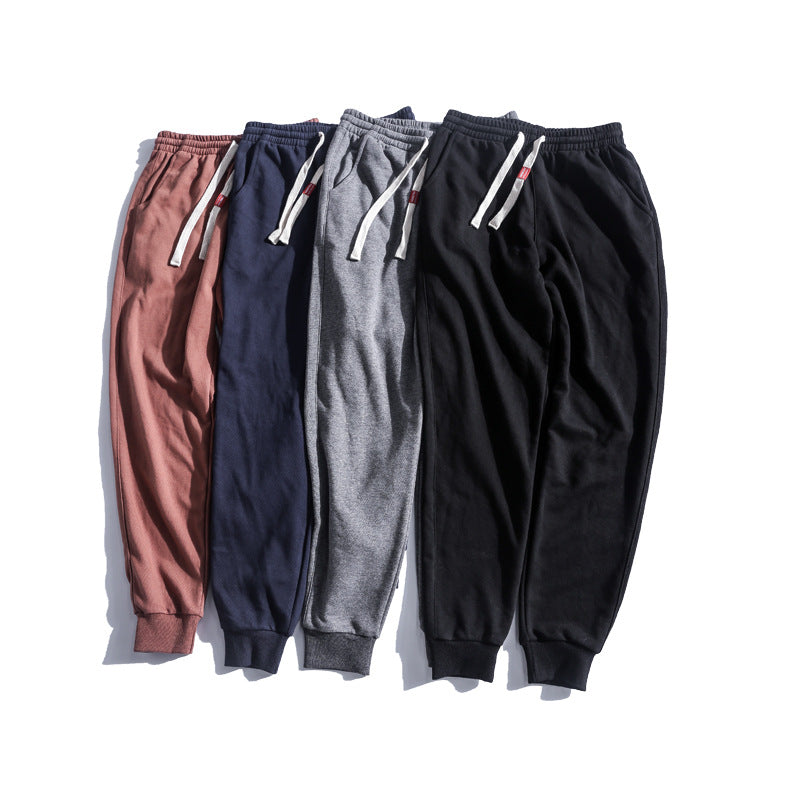 Men’s Winter Jogger Sweatpants – Solid Color Casual Sports Pants