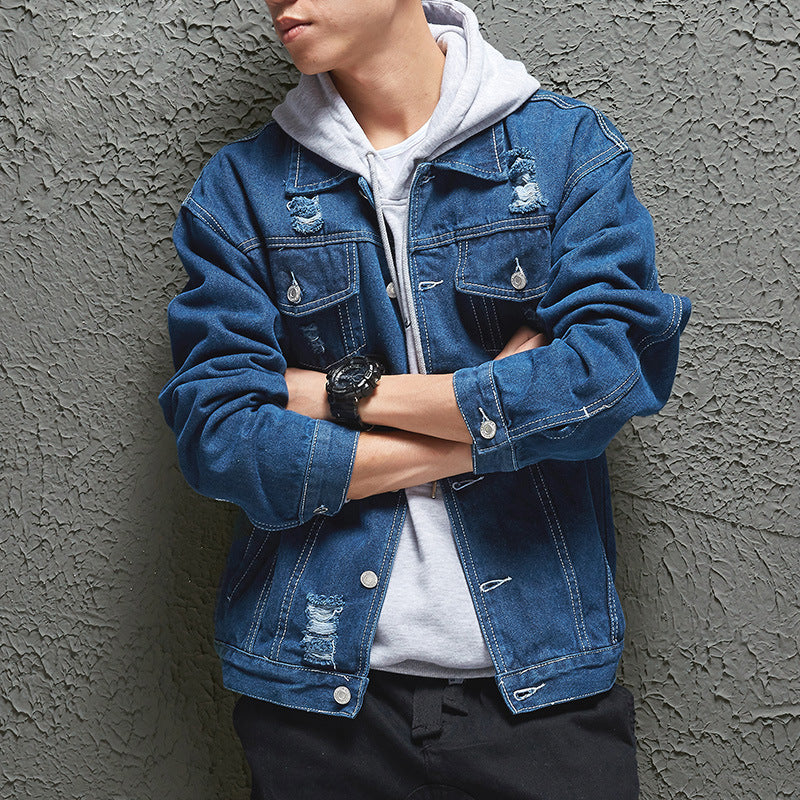Men's Denim Jacket – European & American Loose Fit Casual Top