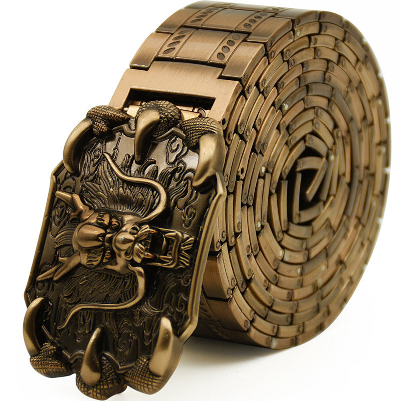 Chinese Style Tactical Metal Waist Belt for Men