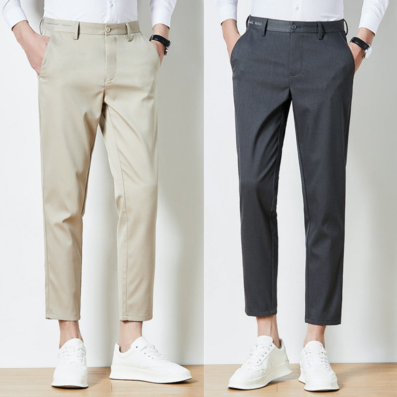 Men’s Slim Fit Casual Pants – Autumn Korean Straight Trousers