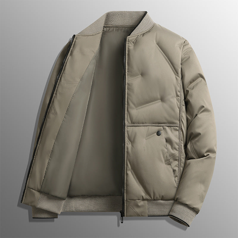 Men’s 2025 Down Cotton Baseball Collar Jacket – Warm Winter Coat