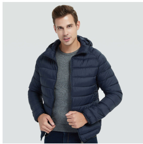 Men’s 2025 Hooded Cotton Jacket – Light Winter Short Coat