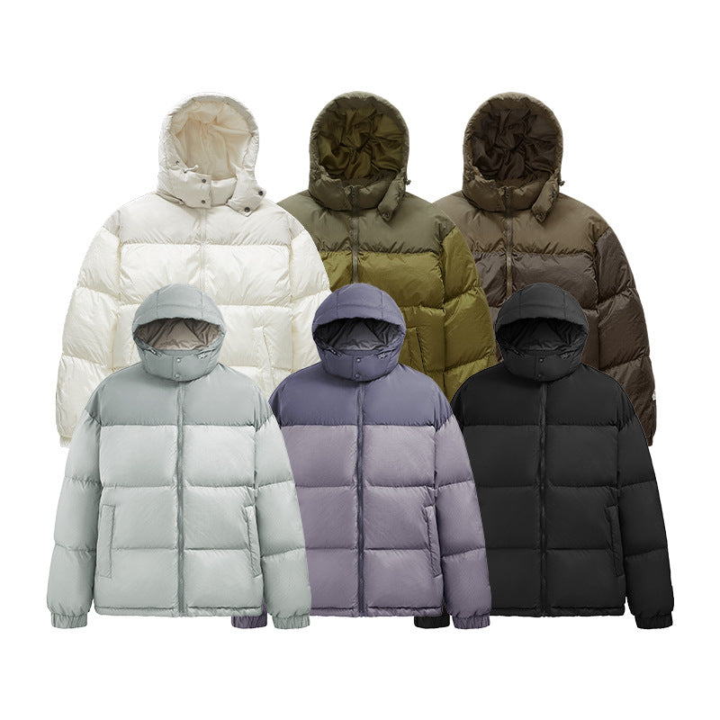 Men’s High Collar Hooded Puffer Jacket – Autumn/Winter