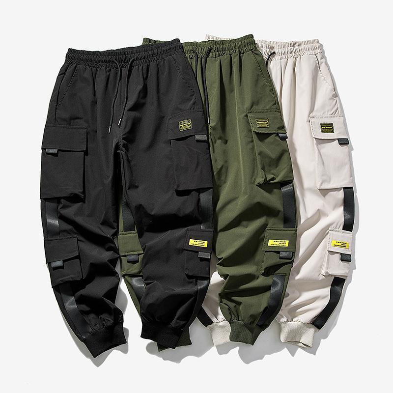 Korean Style Cargo Pants Men’s Multi-Pocket Loose Overalls