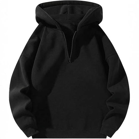 Men’s Casual Zipper Hoodie Loose Sports Sweater 2024