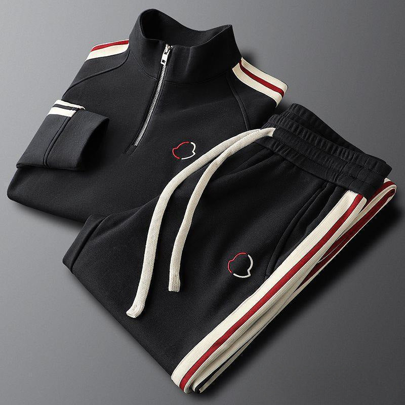 Men’s Side-Striped Casual Sports Suit – Spring & Autumn Sweatshirt & Pants Set