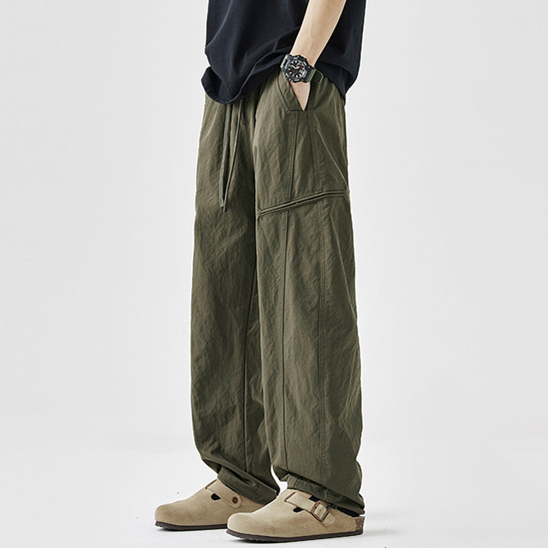 Title: Men's American Loose Straight Quick-Dry Workwear Pants