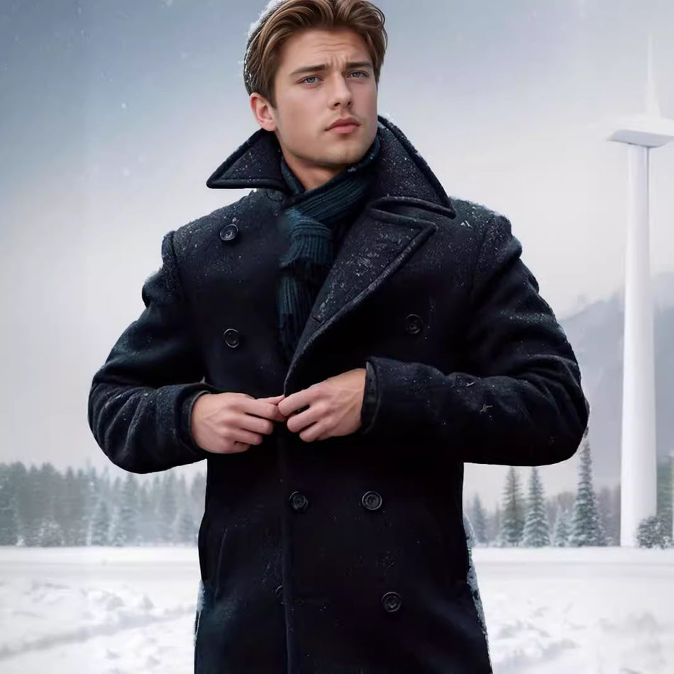 European/British Wool Coat – Mid-Length Autumn/Winter 2025