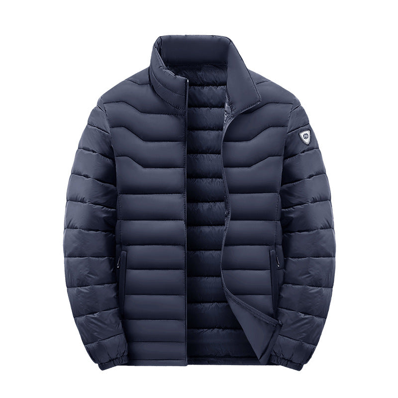 Men’s European-Size Down Cotton Jacket – Korean-Style Winter Coat