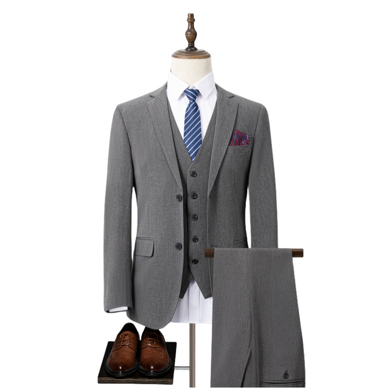 Men’s High-End Business Suit Formal Wedding Banquet Set