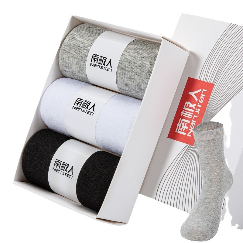Pure Cotton Mens Socks Gift Box – Business Mid-Calf