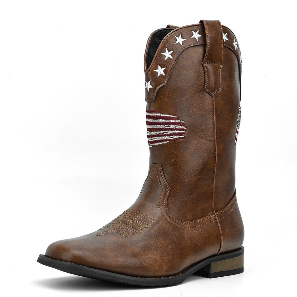 Denim Boots for Men 2025 | Embroidered Western Look