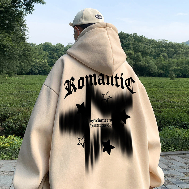 Men’s Heavy Fleece Hoodie | Autumn Winter Oversize Retro Sweatshirt